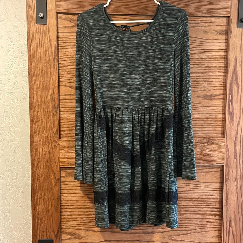 Dark green and black dress